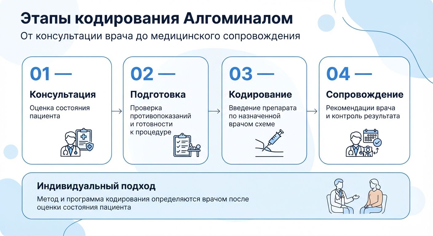 Кодирование препаратом «Алгоминал» в Шимановске инфографика