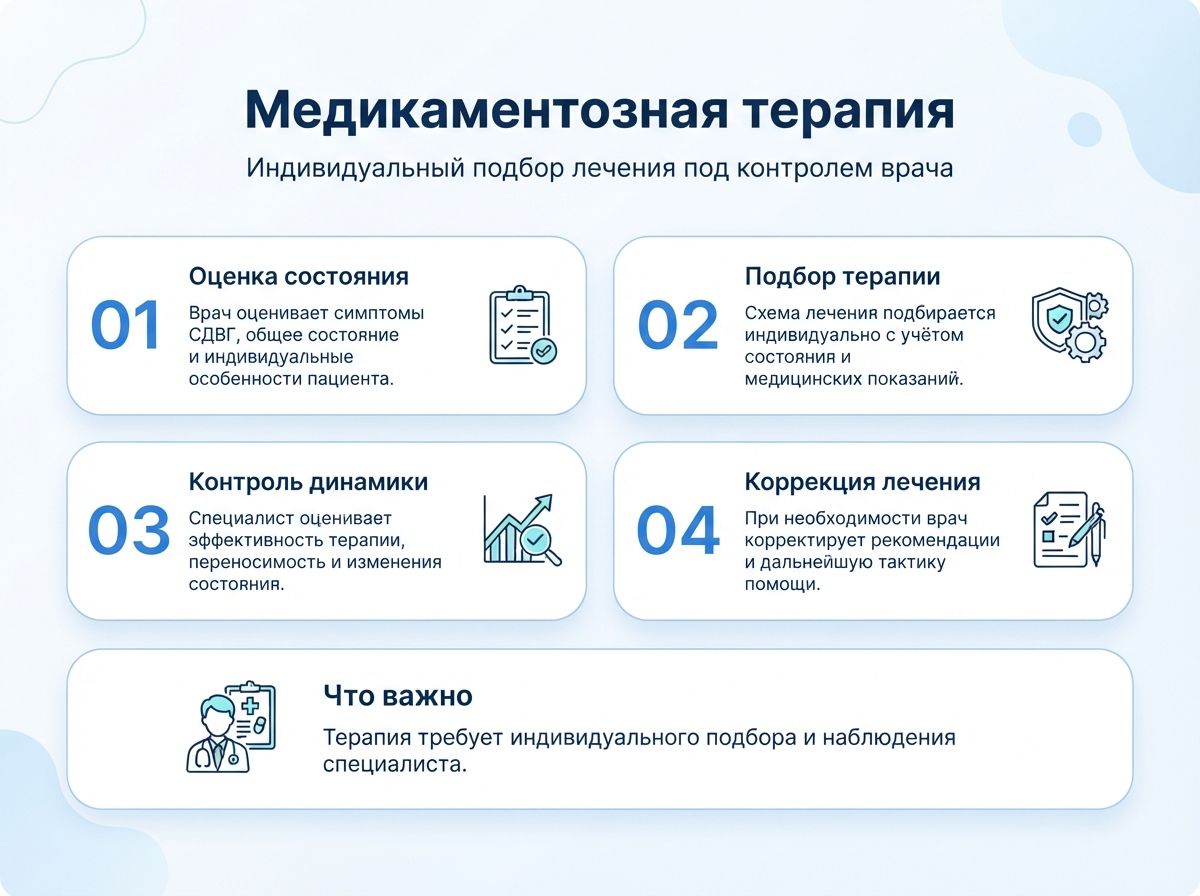 Лечение СДВГ в Шимановске у детей и взрослыхинфографика